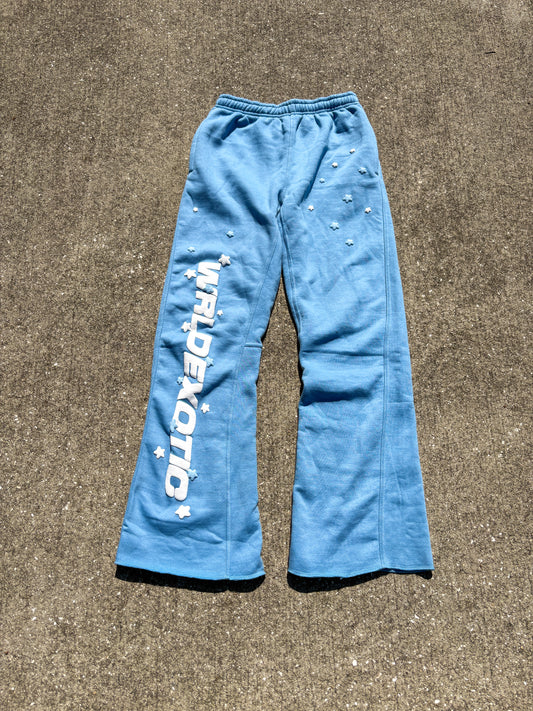 Blue Exotic Dreams Flared Sweatpants