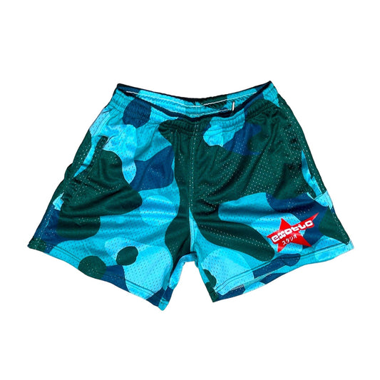 Teal Exotic Studios Mesh Shorts