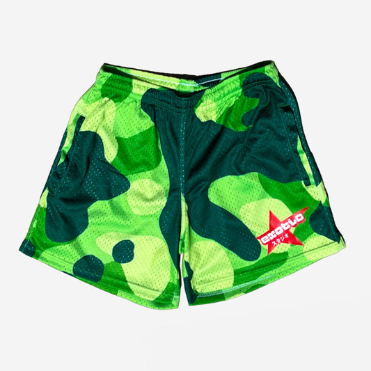 Slime Green Exotic Studios Mesh Shorts